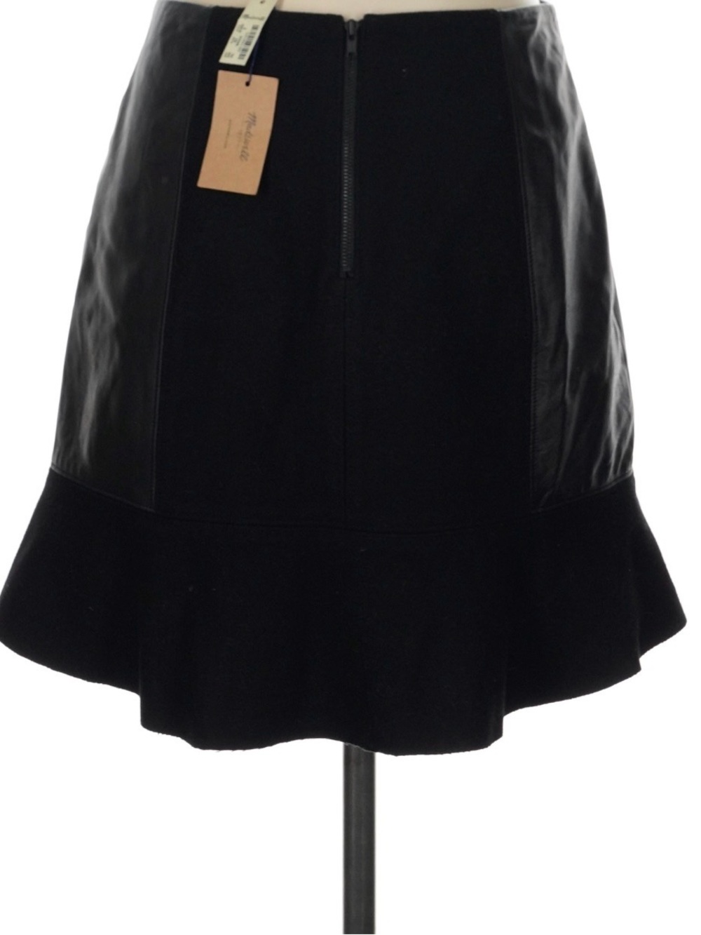 Madewell Leather and Wool Mini Skirt